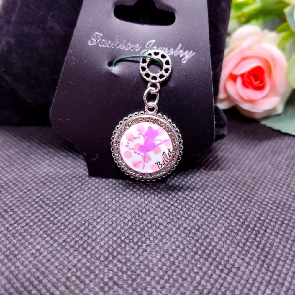 Ballet Dangle Charm Pendant for Necklace Bracelet Bag Charm New